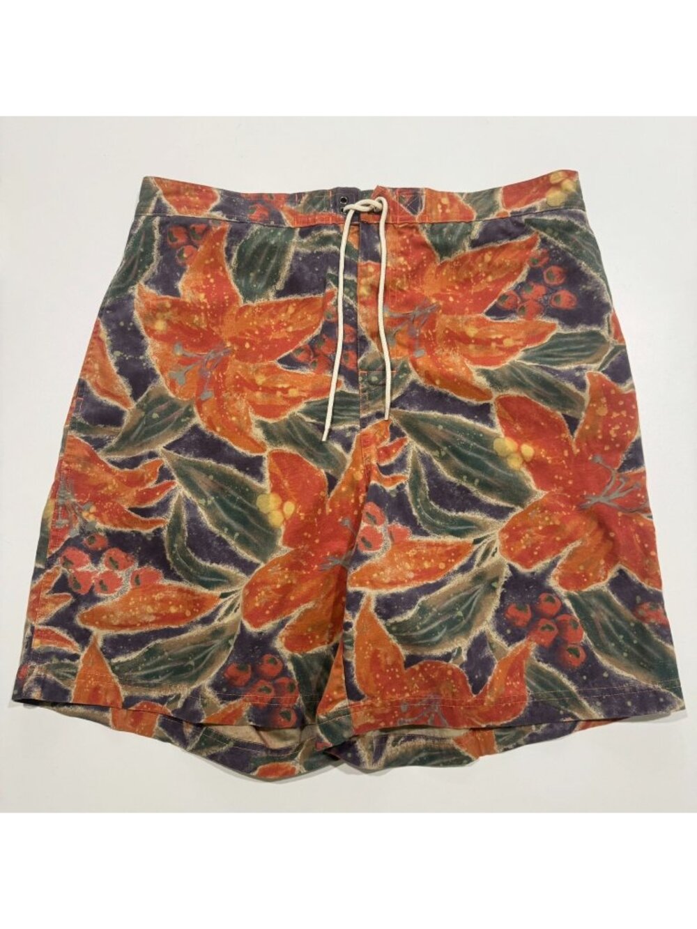 Vintage 1990s Ralph Lauren Polo Sport Floral All Over Print Swim Trunks XL NWOT